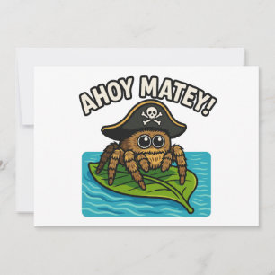 Jumping Pirate Spider Adventure Captain Webbeard Invitation