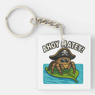 Jumping Pirate Spider Adventure Captain Webbeard Keychain