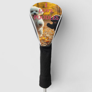 Jumping Poodle Puppies Golf Head Cover