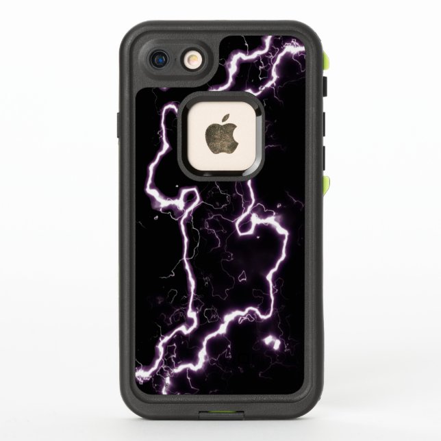 Jumping Purple Electricity LifeProof iPhone Case (Back)