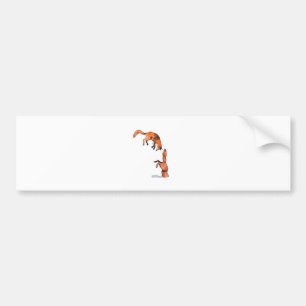 Jumping Red Fox Bumper Sticker