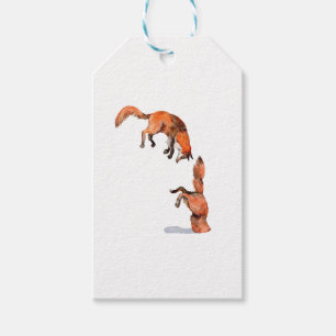 Jumping Red Fox Gift Tags