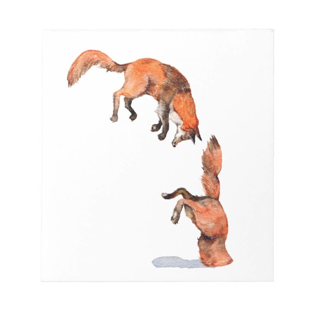 Jumping Red Fox Notepad (Front)
