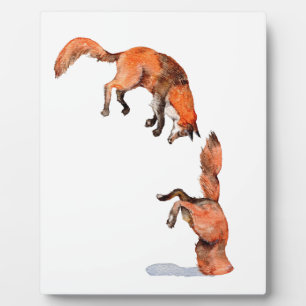 Jumping Red Fox Plaque