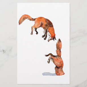 Jumping Red Fox Stationery