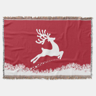 Jumping Reindeer throw blanket
