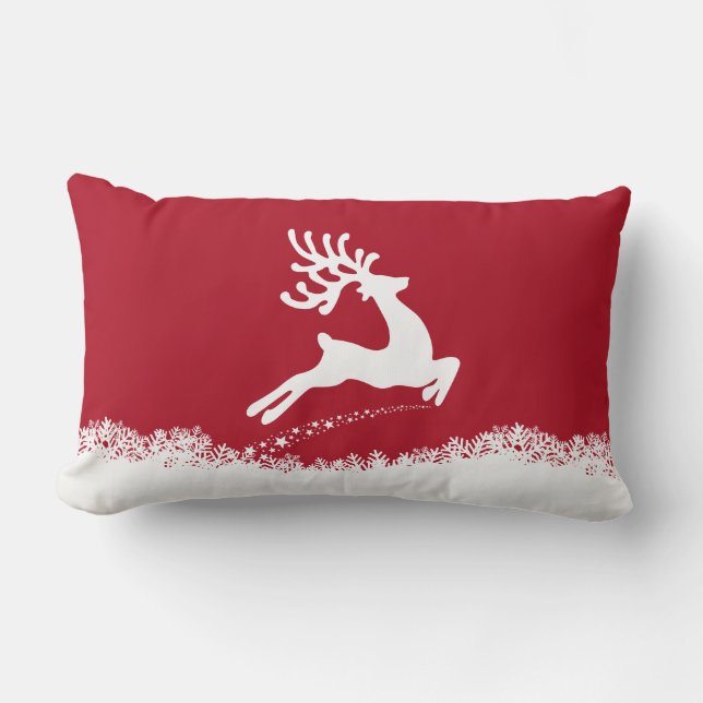 Jumping Reindeer throw pillows (Front)
