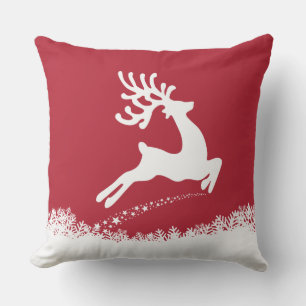 Jumping Reindeer throw pillows