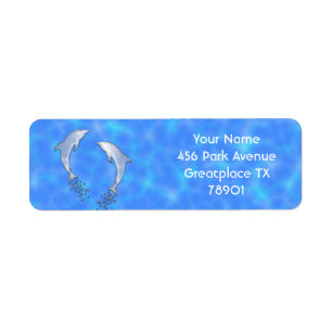 Jumping Sparkling Blue Dolphins With Bubbles