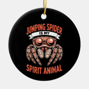 Jumping Spider Art for Men Women Kids, Cute Gift Ceramic Ornament