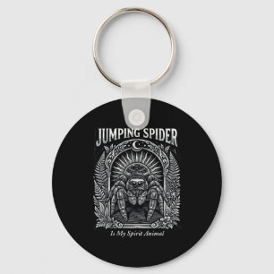 Jumping spider is spirit animal arachnid mystical keychain