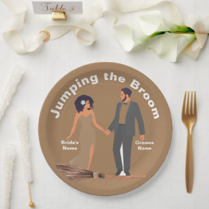 Jumping the Broom Paper Plate