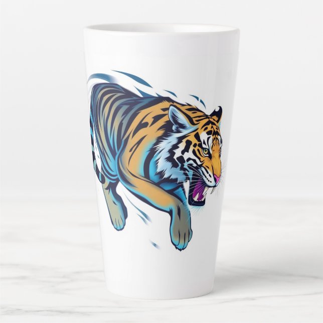 Jumping Tiger Latte Mug (Front)