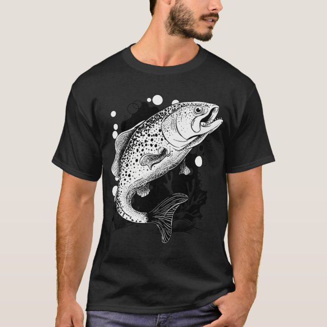 Jumping trout T-Shirt (Front)