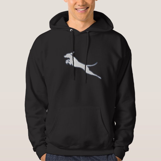 Jumping Vizsla Hooded Shirt (Front)