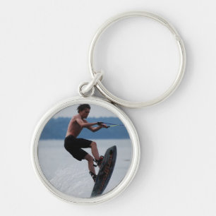 Jumping Wakeboarder Keychain