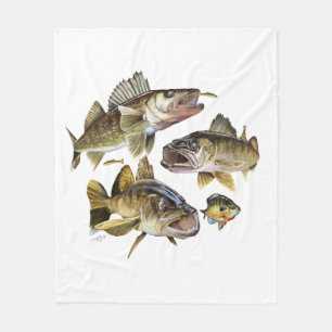 Jumping Walleye Fleece Blanket