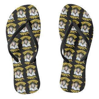 Jumpscare Addict Flip Flops