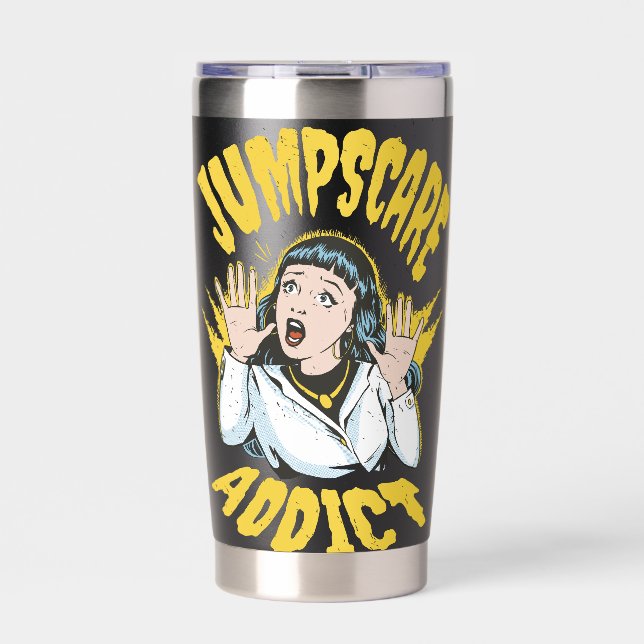 Jumpscare Addict Insulated Tumbler (Front)