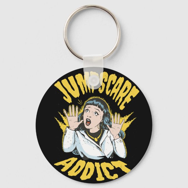 Jumpscare Addict Keychain (Front)