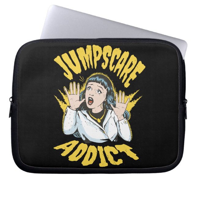 Jumpscare Addict Laptop Sleeve (Front)