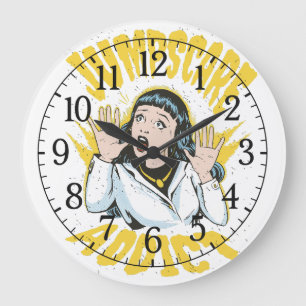 Jumpscare Addict Large Clock