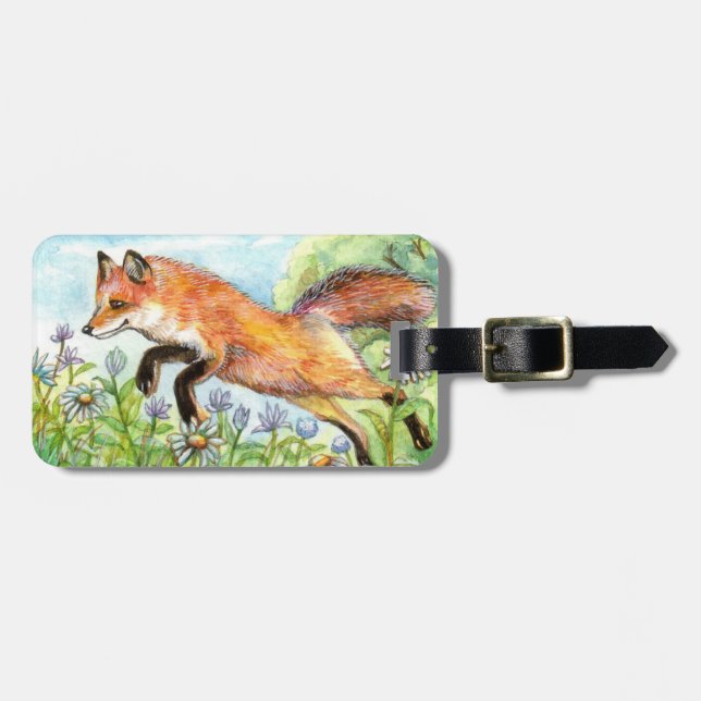 Jumpy Fox Luggage Tag (Front Horizontal)