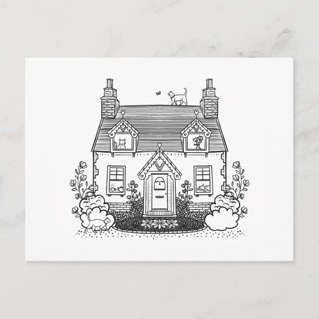 jun house holiday postcard (Front)