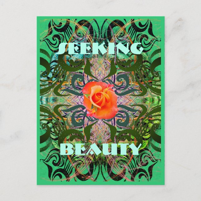 Junction Card No 31: Seeking Beauty Orange Rose (Front)