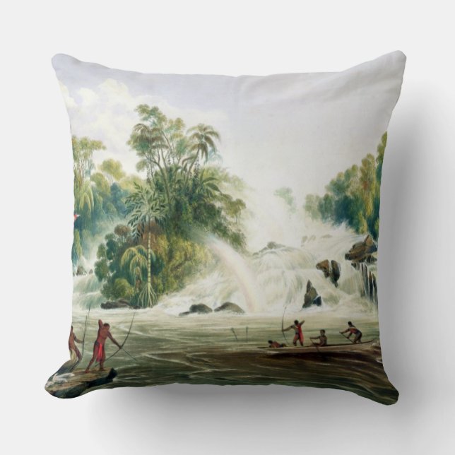 Junction of the Kundanama with the Paramu, from 'V Throw Pillow (Front)
