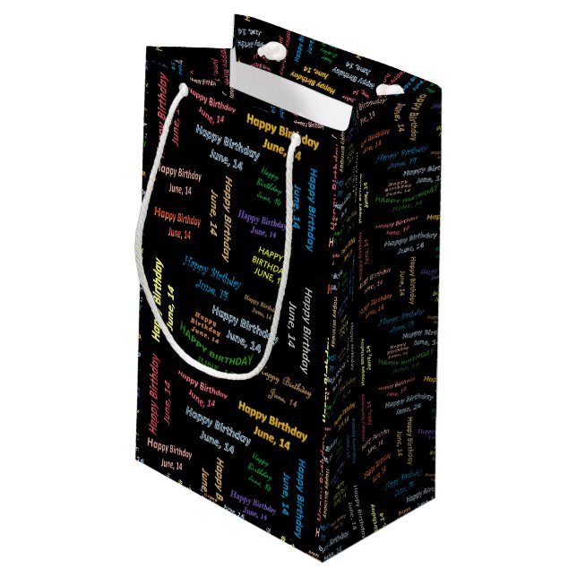 June, 14 Birthday Gift Bag (Back Angled)