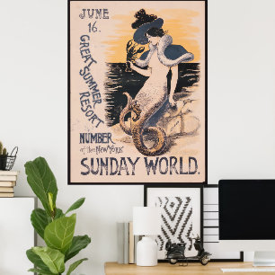 June 16.  New York Sunday World. Poster