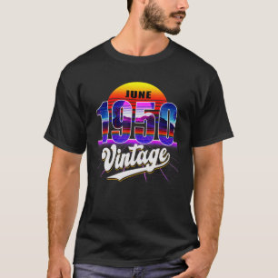 June 1950 Retro 71St Birthday Vaporwave 70'S Style T-Shirt