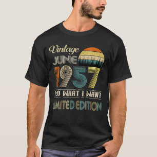 June 1957 Vintage 65 Years Old Birthday T-Shirt