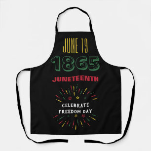 June 19 1865 Juneteenth Black History Fireworks Apron