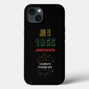 June 19 1865 Juneteenth Black History Fireworks iPhone 13 Case