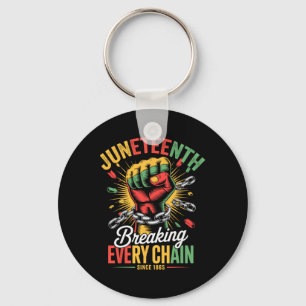June 19th Celebration For Women Men Juneteenth 186 Keychain