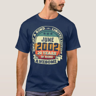 June 2002 20th Birthday Gift 20 Years Of Being Awe T-Shirt