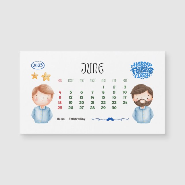 June 2023 calendar (Front)