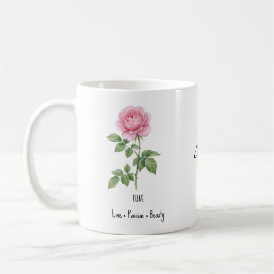 June Birth Flower Mug – Rose