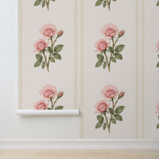 June Birth Flower Wallpaper, Rose Botanical Wallpaper