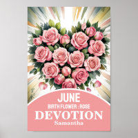 June Birth Month Flower Christian Nursery Art