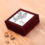 June Birth Month Flower Rose Minimalist Gift Box<br><div class="desc">Celebrate a June birthday with this elegant,  personalized gift box featuring the birth flower rose! Made of lacquered wood with a soft felt interior,  it’s perfect for storing jewellery and keepsakes. A minimalist,  thoughtful gift that adds beauty and meaning to any collection.</div>