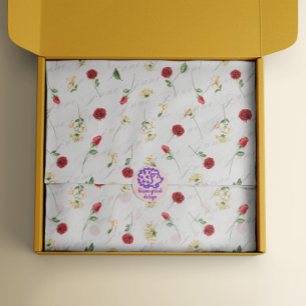 June Birth Month Flowers Rose Honeysuckle Tissue Paper