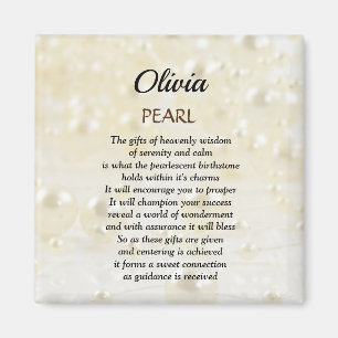 June Birthstone Pearl design Magnet