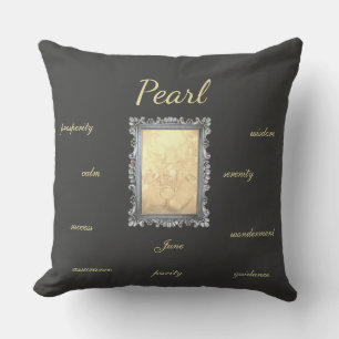 June Birthstone Pearl Fairy Throw Pillow