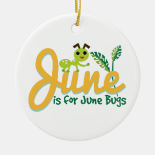 June Bug Ceramic Ornament
