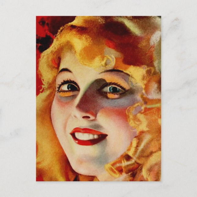 June Caprice Portrait Postcard (Front)