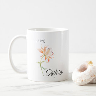 June Flower Personalized, Coffee Mug