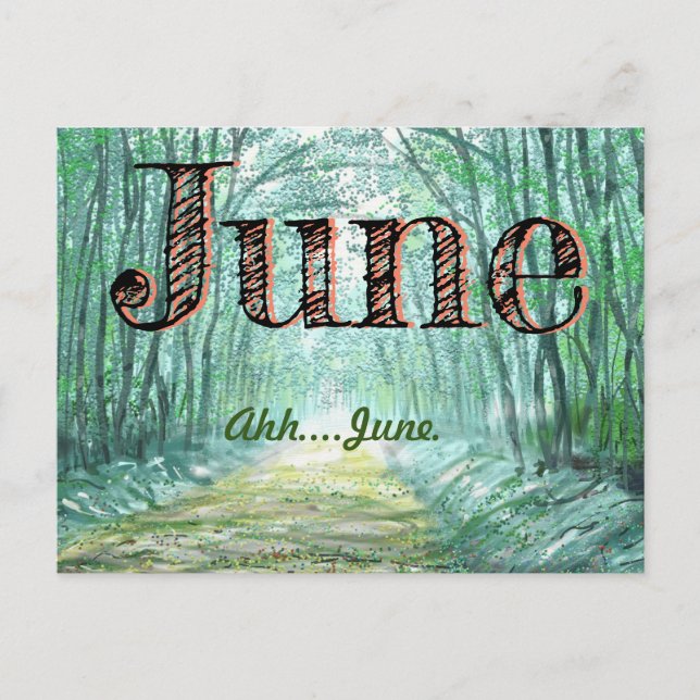 JUNE HAPPY MONTH by Slipperywindow Postcard (Front)